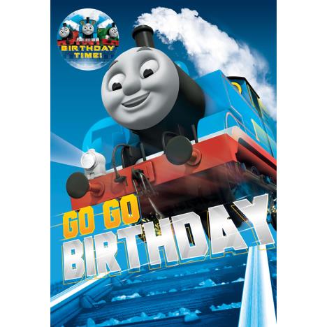 Go Go Thomas & Friends Birthday Card With Badge £2.10